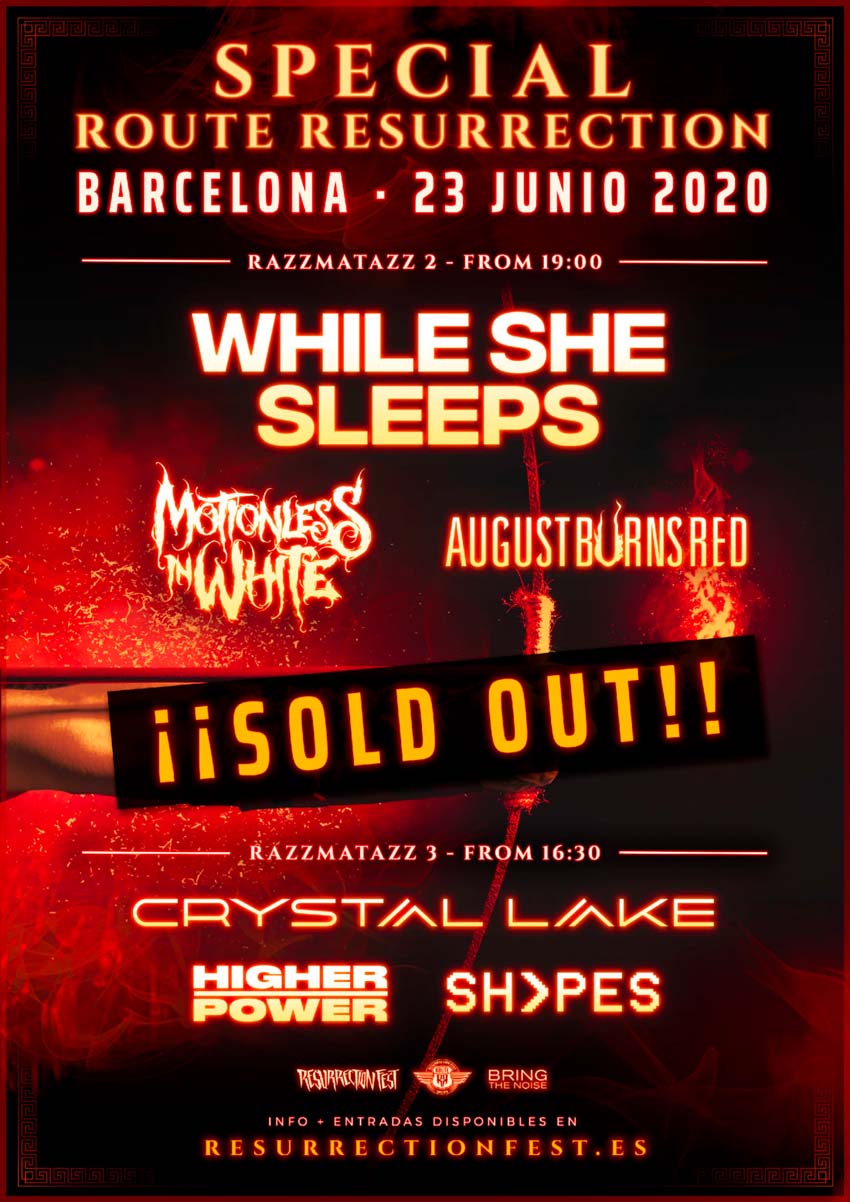 WHILE SHE SLEEPS + MOTIONLESS IN WHITE + AUGUST BURNS RED + CRYSTAL LAKE + HIGHER POWER + SHVPES