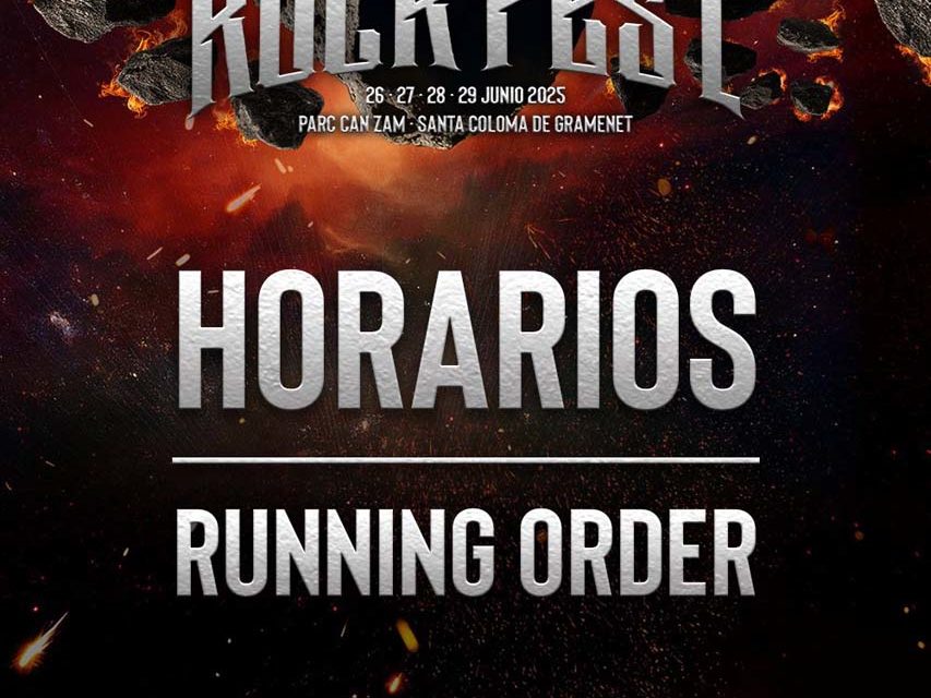 Barcelona Rock Fest 2025 HORARIOS